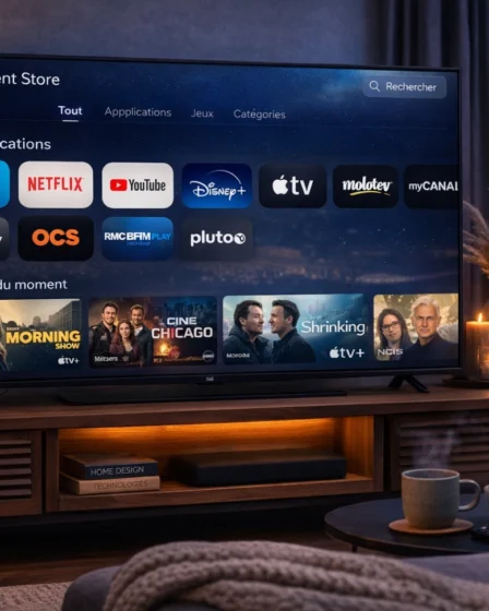 Interface du LG Content Store sur une Smart TV LG avec plusieurs applications affichées