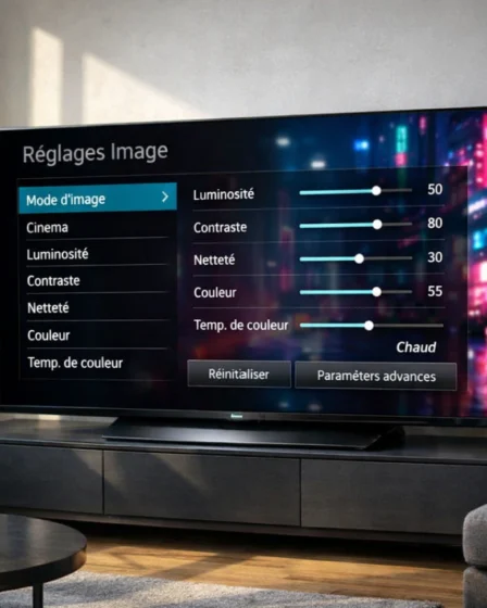 Réglage de l’image sur une LG TV dans un salon moderne